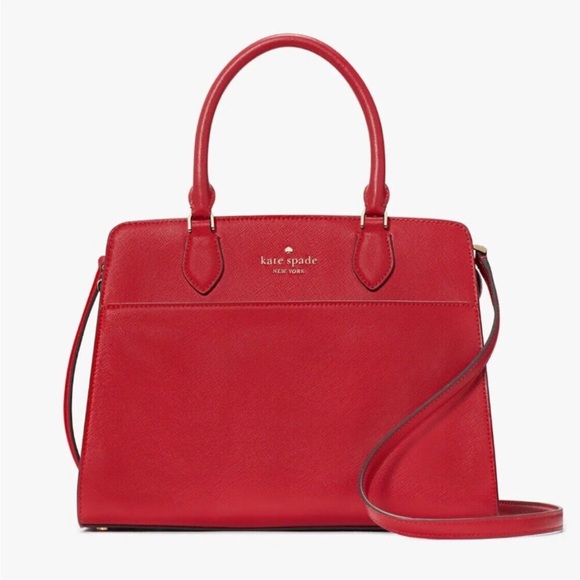 Kate Spade Madison medium satchel purse Red NWT - Picture 8 of 8